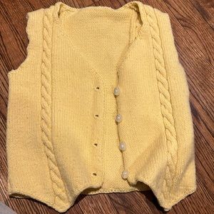 Yellow knit vest